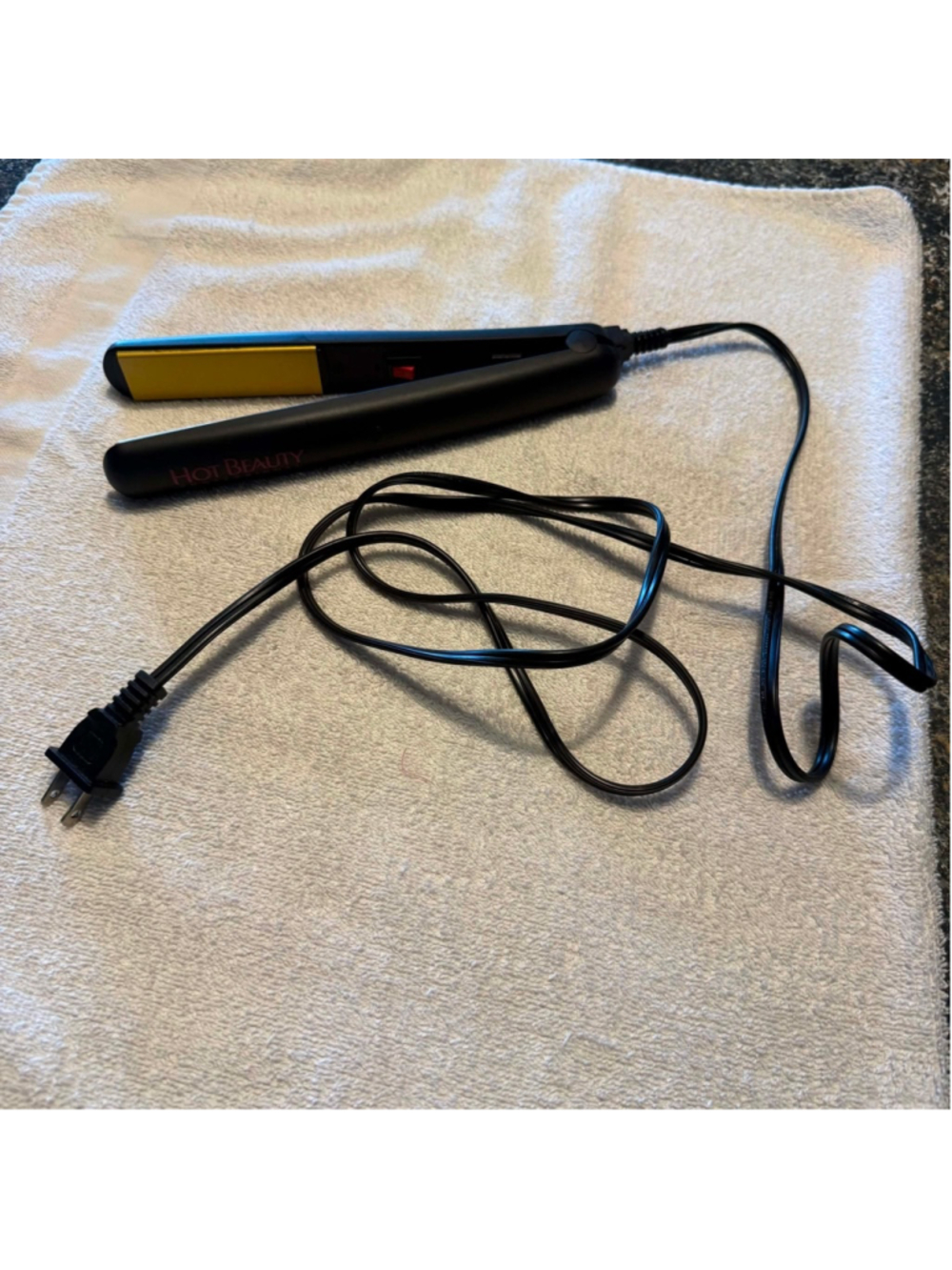 Women's Hot Beauty Professional Hair Straightener Black Yellow One Size
